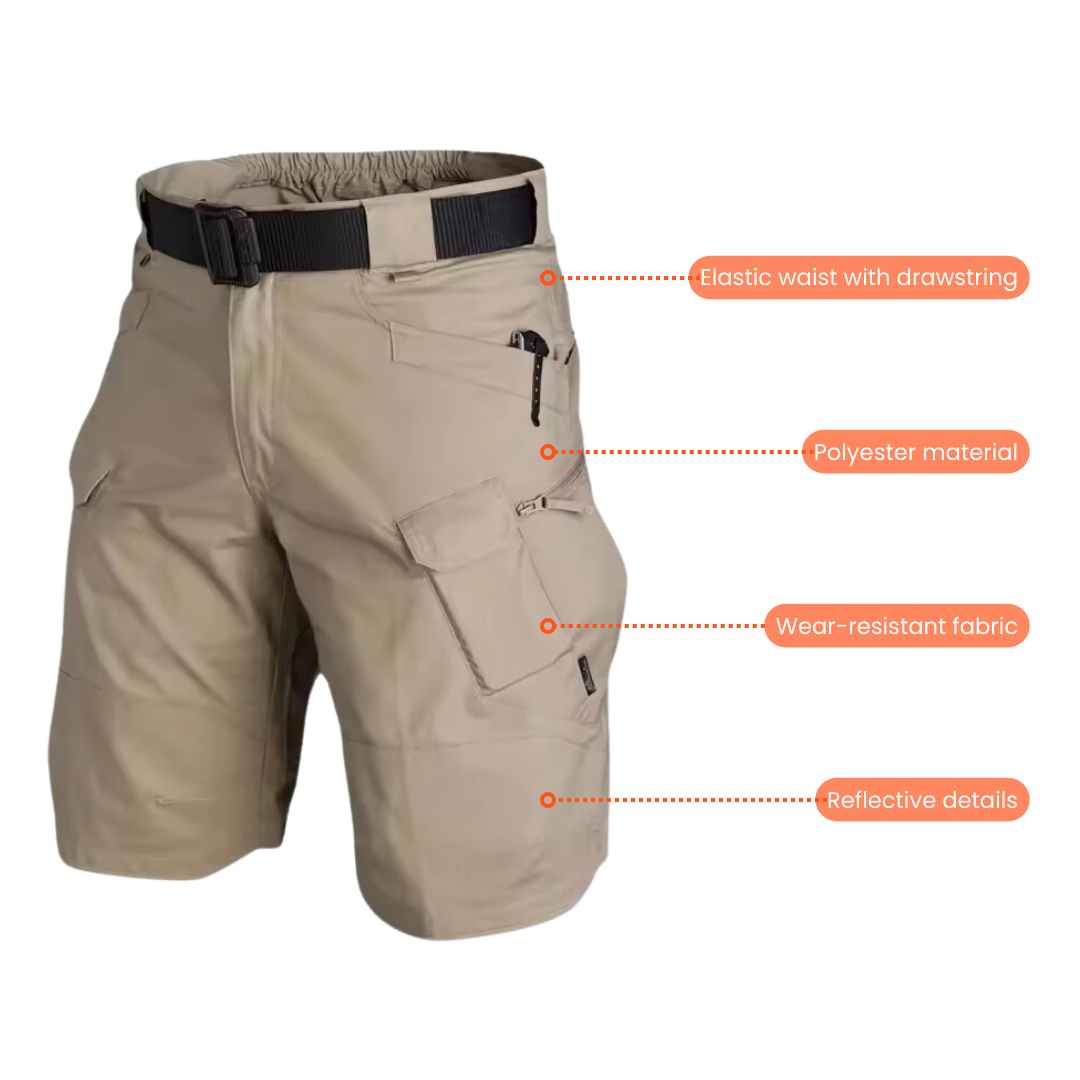Udendørs cargoshorts til mænd – Holdbare, strækbare og hurtigttørrende