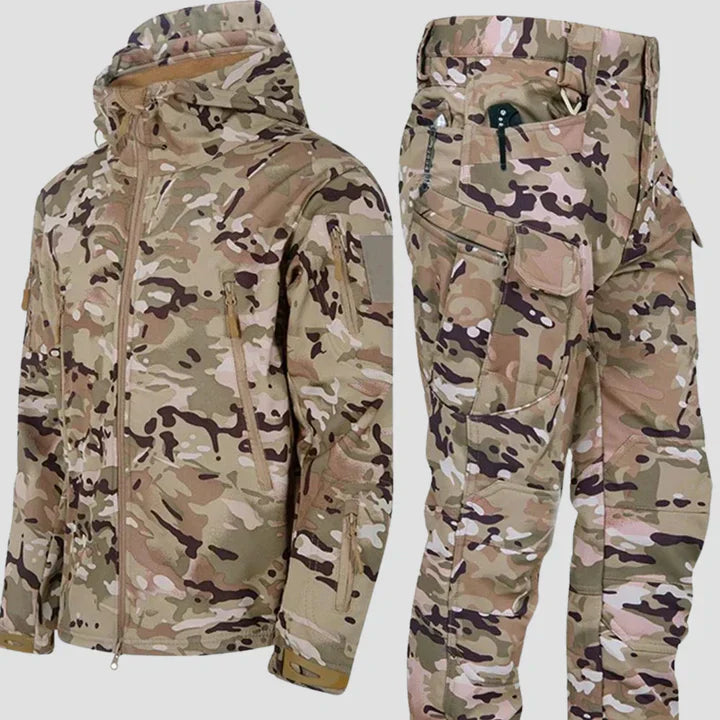 Mens Tactical Outdoor Clothing Set Waterproof Jacket and Trousers