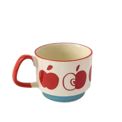 Keramikkopper til kaffe i midcentury-stil med retro mønstre