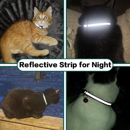 Milo Cat Collar with Safety Release Reflective AirTag Compatible Collar