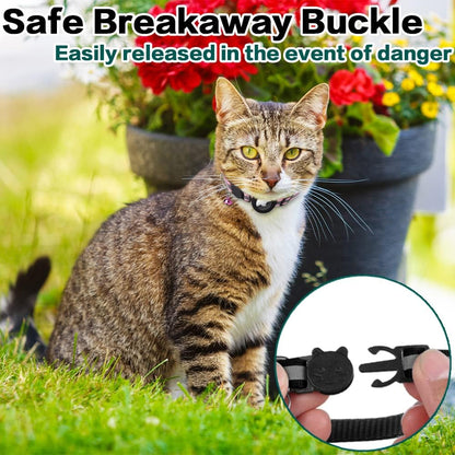 Milo Cat Collar with Safety Release Reflective AirTag Compatible Collar