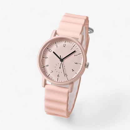 Mina Jelly Watch Colorful Quartz Watch with Silicone Wave Strap