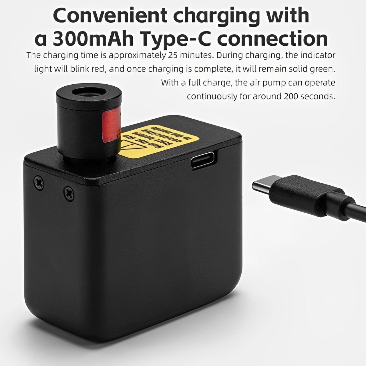 Mini Elektrisk Cykelpumpe Genopladelig Bærbar Oppusterværktøj