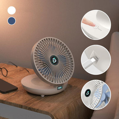 Mini foldbar ventilator bærbar genopladelig justerbar stille køling