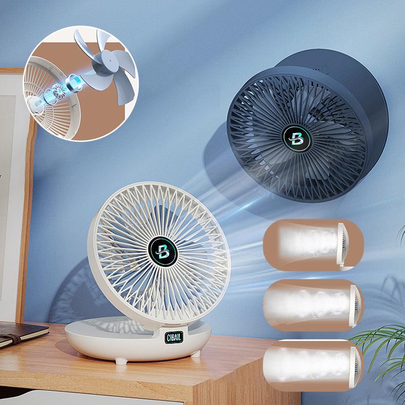 Mini foldbar ventilator bærbar genopladelig justerbar stille køling