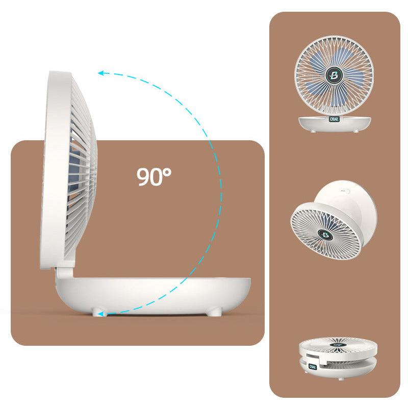 Mini foldbar ventilator bærbar genopladelig justerbar stille køling