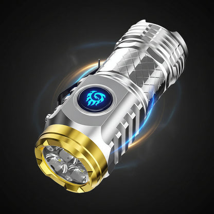 Mini LED Flashlight Rechargeable Waterproof Compact Handheld Torch