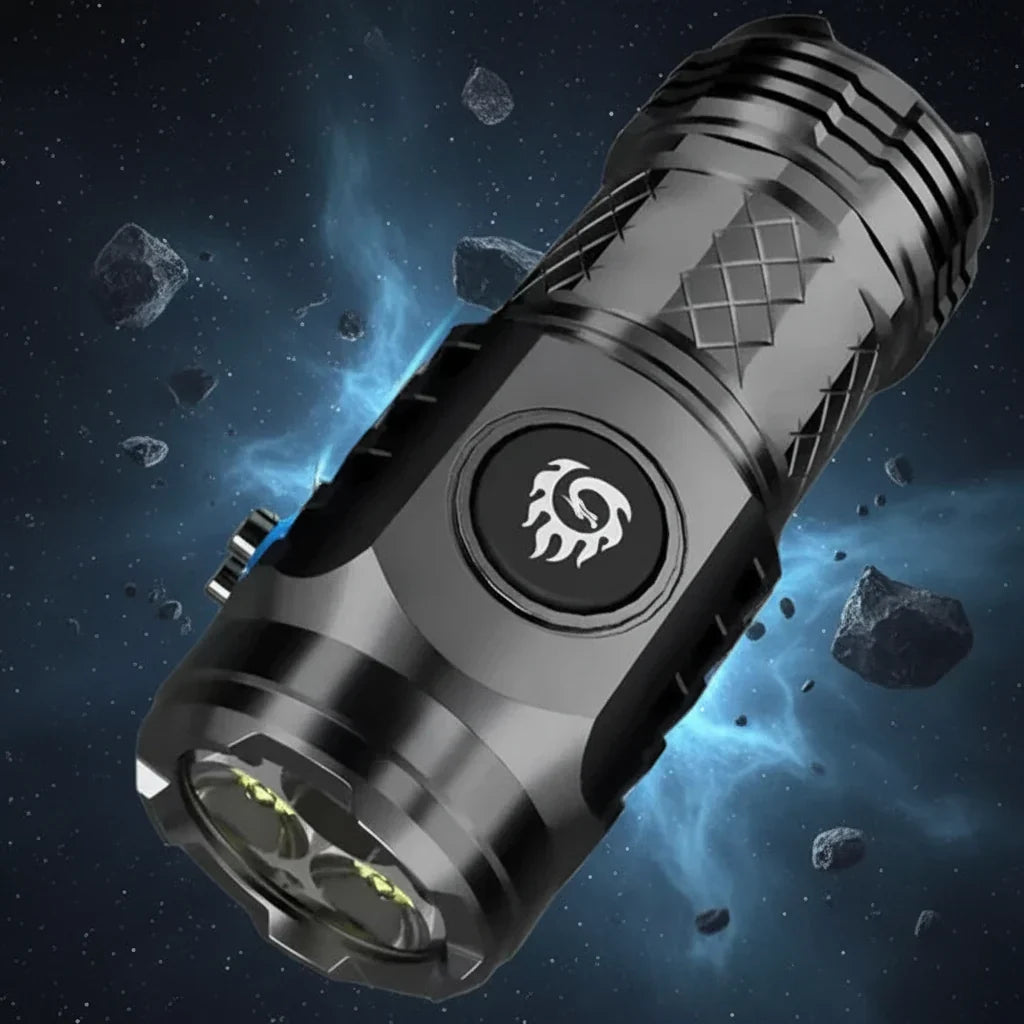 Mini LED Flashlight Rechargeable Waterproof Compact Handheld Torch
