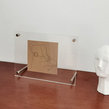 Minimalistische fotolijst van acryl met zwevend weergave-effect