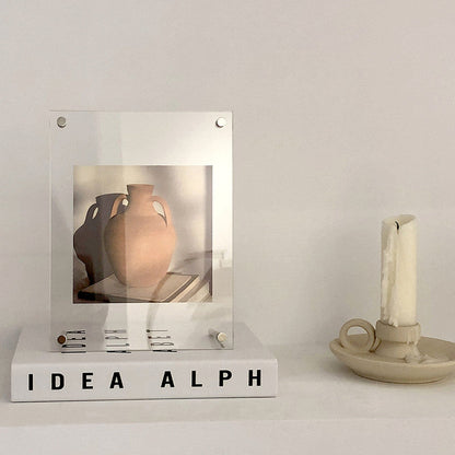 Minimalistische fotolijst van acryl met zwevend weergave-effect