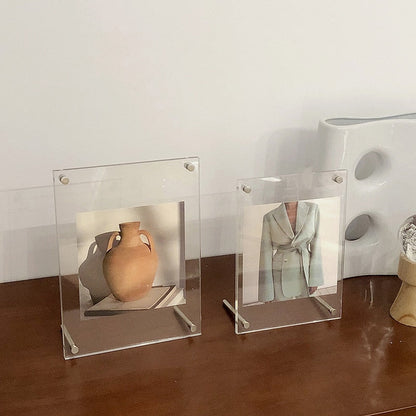 Minimalistische fotolijst van acryl met zwevend weergave-effect