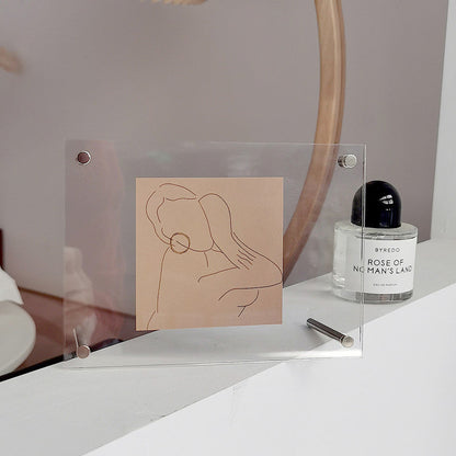 Minimalistische fotolijst van acryl met zwevend weergave-effect