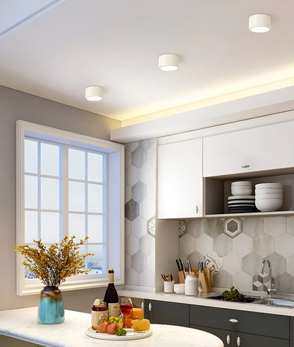 Minimalistisk cylindrisk LED-loftlampe med tre lysindstillinger