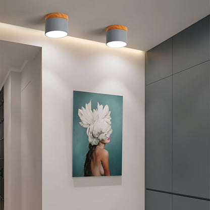 Minimalistisk cylindrisk LED-loftlampe med tre lysindstillinger