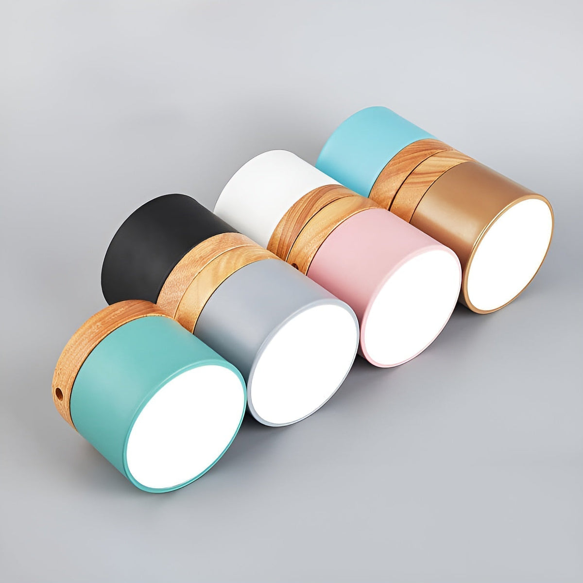 Minimalistisk cylindrisk LED-loftlampe med tre lysindstillinger