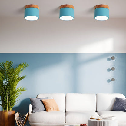 Minimalistisk cylindrisk LED-loftlampe med tre lysindstillinger