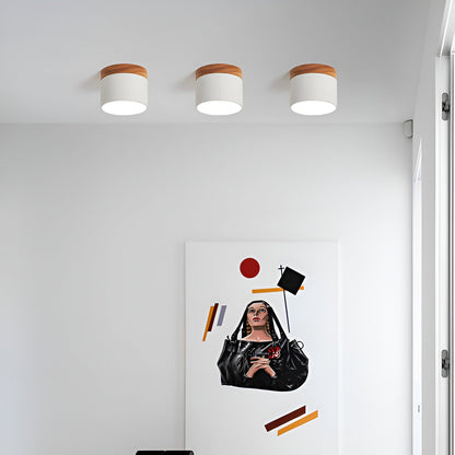 Minimalistisk cylindrisk LED-loftlampe med tre lysindstillinger