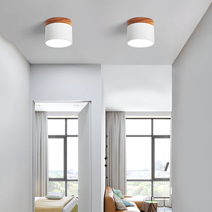 Minimalistisk cylindrisk LED-loftlampe med tre lysindstillinger