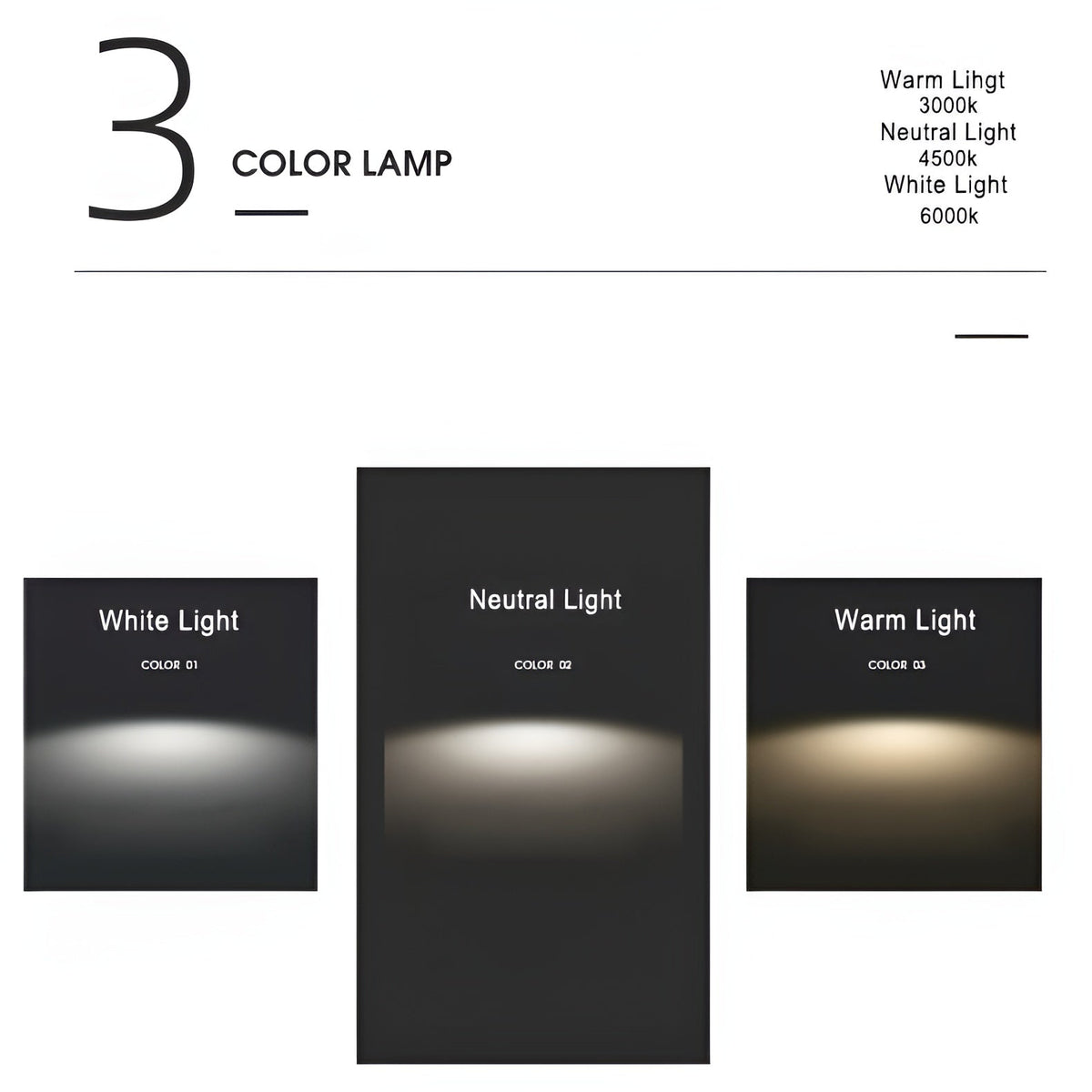 Minimalistisk cylindrisk LED-loftlampe med tre lysindstillinger