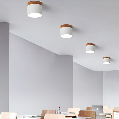 Minimalistisk cylindrisk LED-loftlampe med tre lysindstillinger
