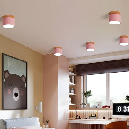 Minimalistisk cylindrisk LED-loftlampe med tre lysindstillinger