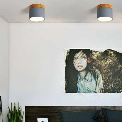 Minimalistisk cylindrisk LED-loftlampe med tre lysindstillinger