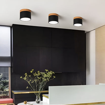 Minimalistisk cylindrisk LED-loftlampe med tre lysindstillinger