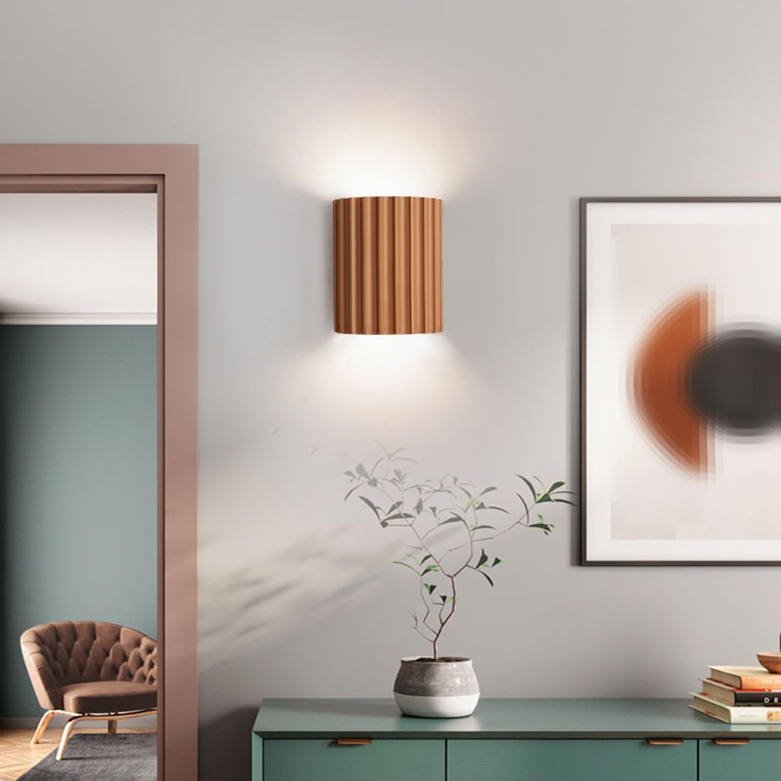 Minimalistische LED wandlamp met op- en neerwaartse sfeerverlichting