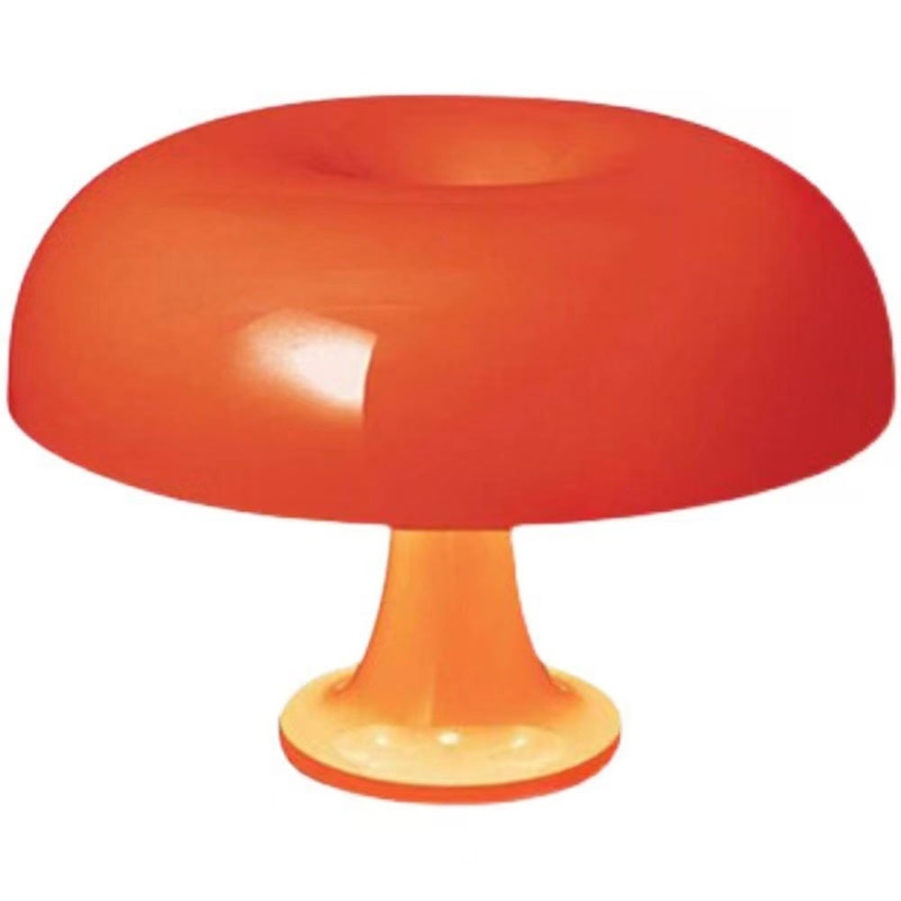 Minimalist Mushroom Table Lamp with Glass and Iron Design
