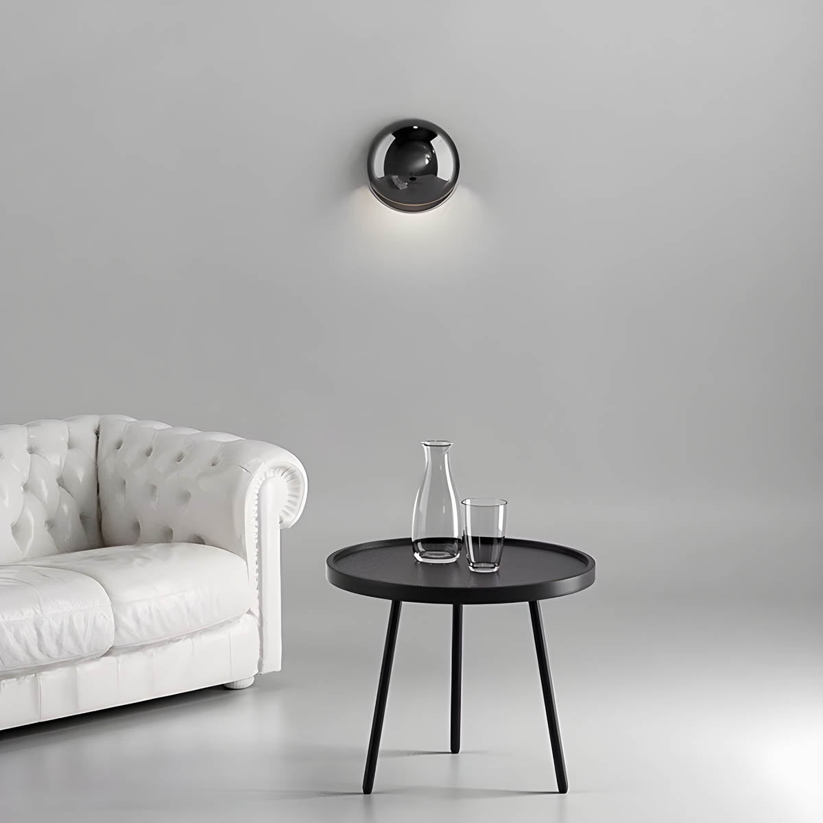 Minimalistische, von Kieselsteinen inspirierte LED-Wandleuchte mit warmweißem Licht