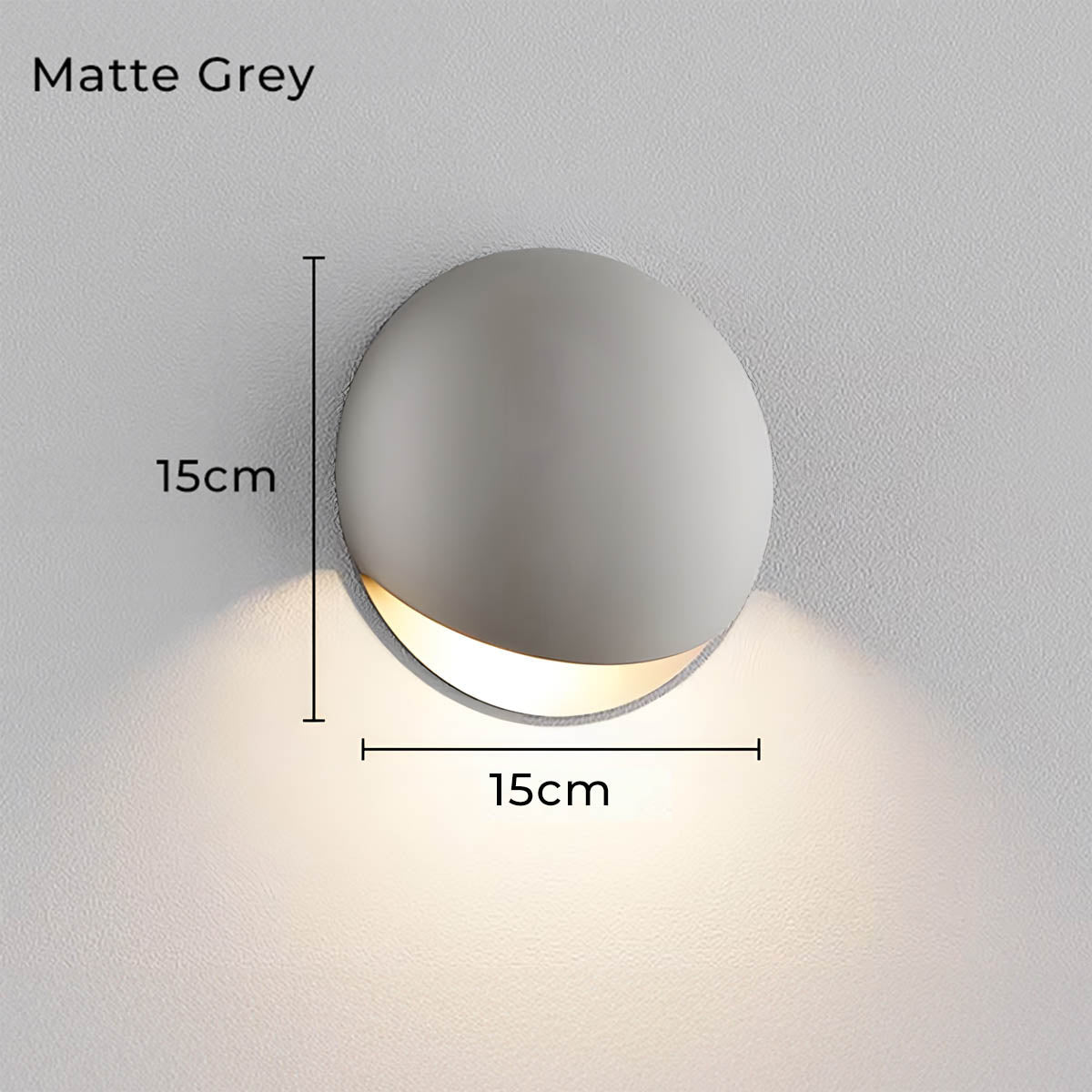 Minimalistische, von Kieselsteinen inspirierte LED-Wandleuchte mit warmweißem Licht
