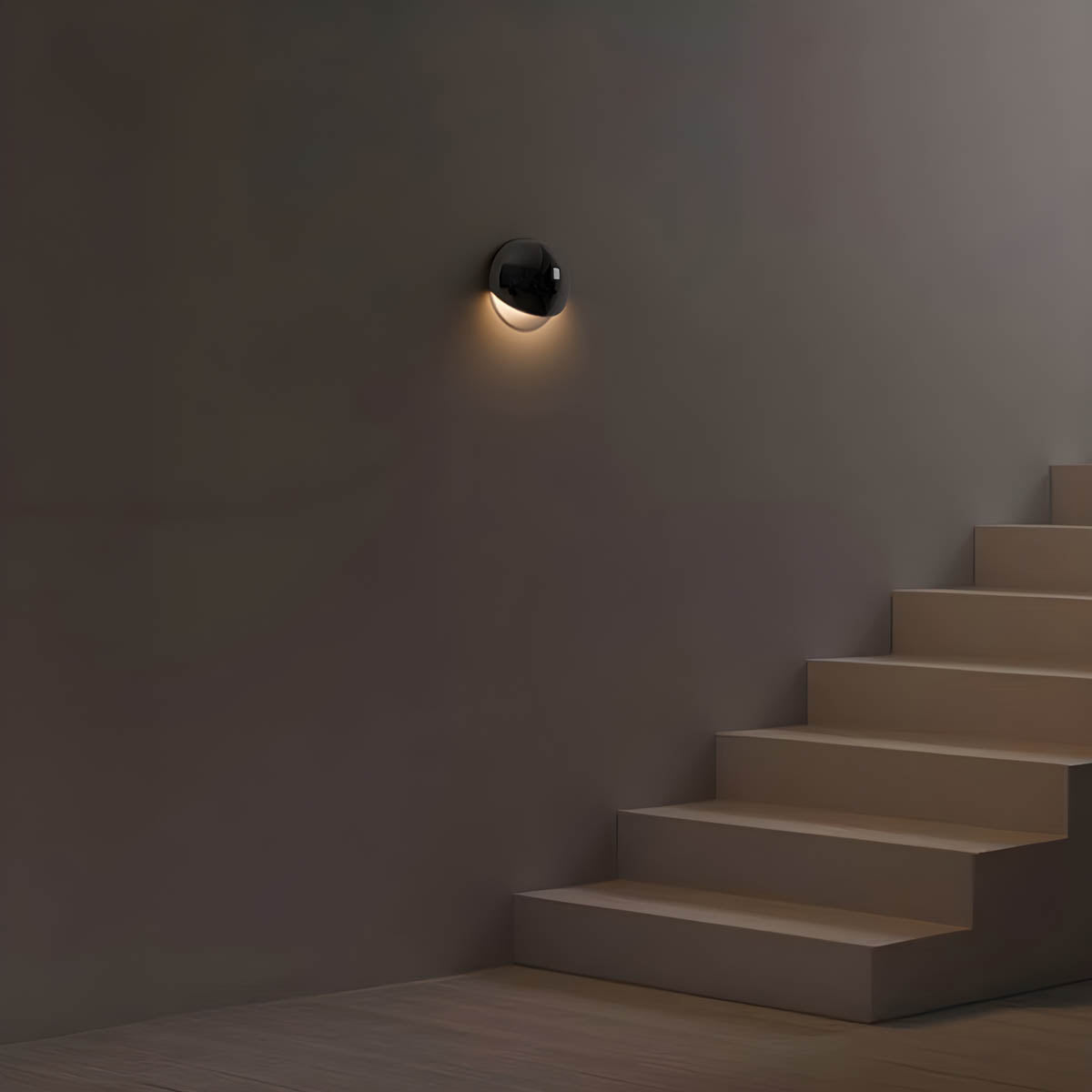 Minimalistische, von Kieselsteinen inspirierte LED-Wandleuchte mit warmweißem Licht
