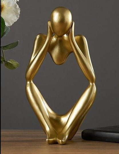 Minimalistisk tænker-skulptur med moderne design