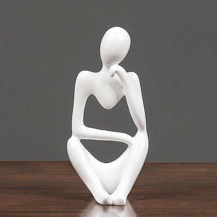 Minimalistisk tænker-skulptur med moderne design