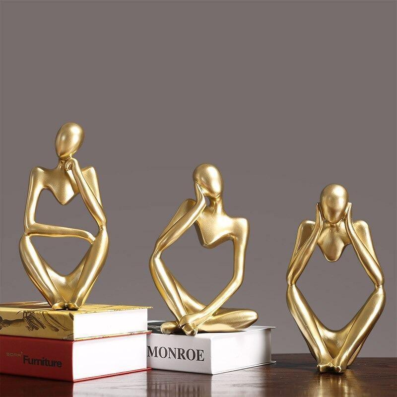 Minimalistisk tænker-skulptur med moderne design