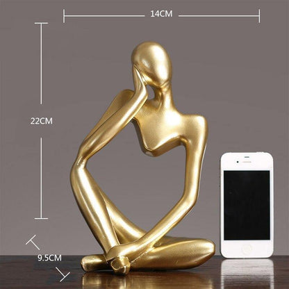 Minimalistisk tænker-skulptur med moderne design