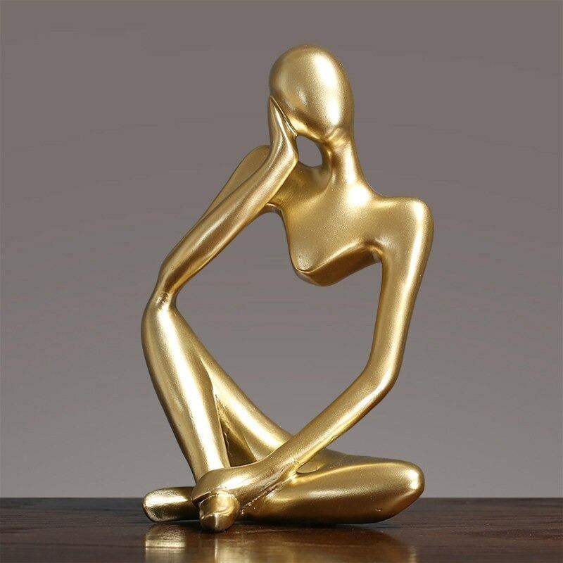 Minimalistisk tænker-skulptur med moderne design