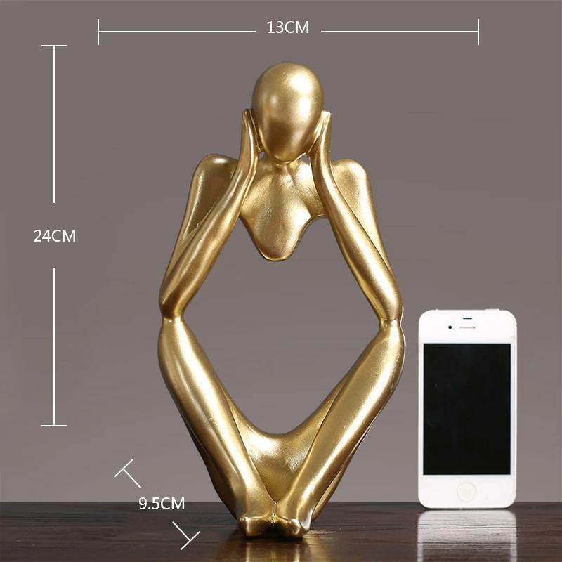 Minimalistisk tænker-skulptur med moderne design