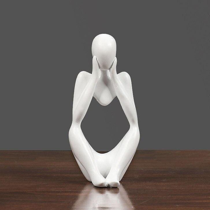 Minimalistisk tænker-skulptur med moderne design