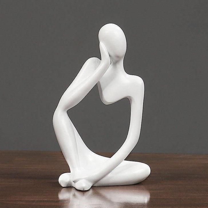 Minimalistisk tænker-skulptur med moderne design