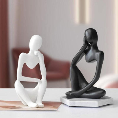Minimalistisk tænker-skulptur med moderne design