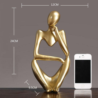 Minimalistisk tænker-skulptur med moderne design