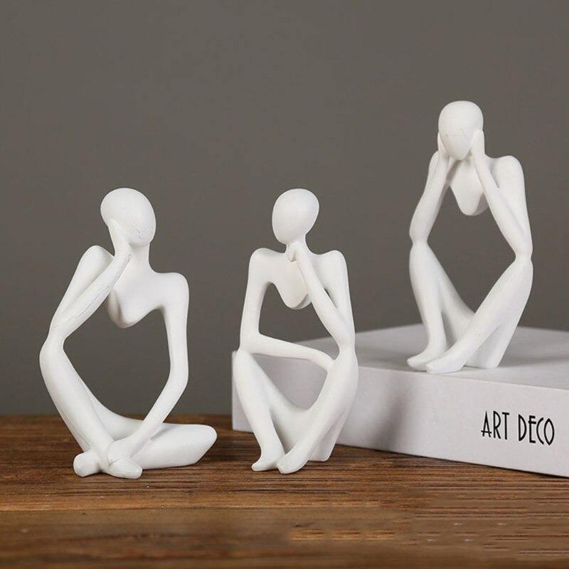 Minimalistisk tænker-skulptur med moderne design
