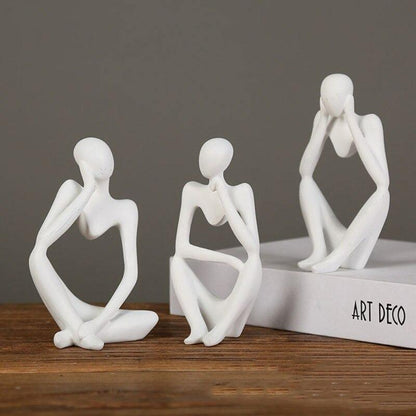 Minimalistisk tænker-skulptur med moderne design
