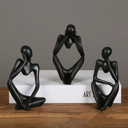 Minimalistisk tænker-skulptur med moderne design