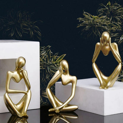 Minimalistisk tænker-skulptur med moderne design