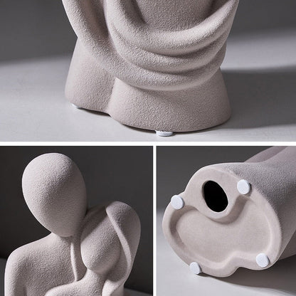 Nowoczesna abstrakcyjna ceramiczna rzeźba miłości z gładkim wykończeniem