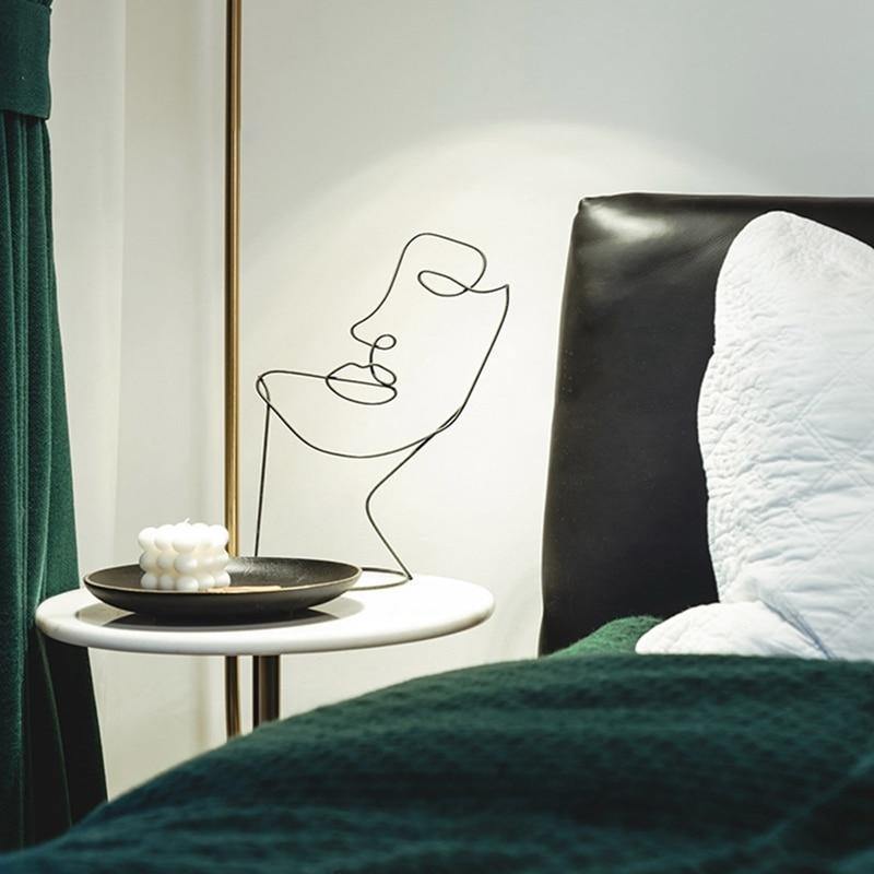 Modern Abstract Iron Silhouette Sculpture for Contemporary Home Decor