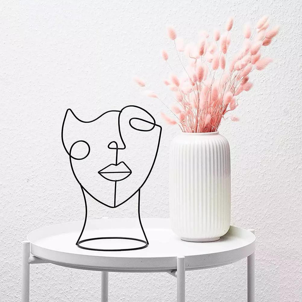 Modern Abstract Iron Silhouette Sculpture for Contemporary Home Decor