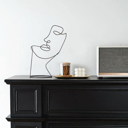 Modern Abstract Iron Silhouette Sculpture for Contemporary Home Decor